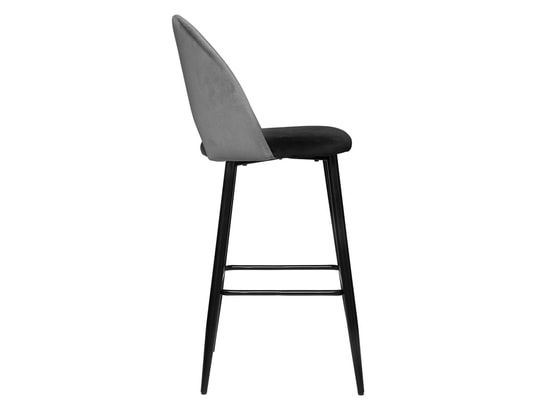 TOILINUX - Lot de 2 chaises de bar effet velours kara - hauteur d'assis...
