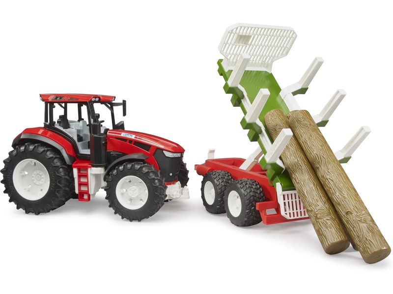 Bruder Spielwaren Track Builder ROADMAX mit Rückeanhänger Spielzeug-Traktor für Kinder
