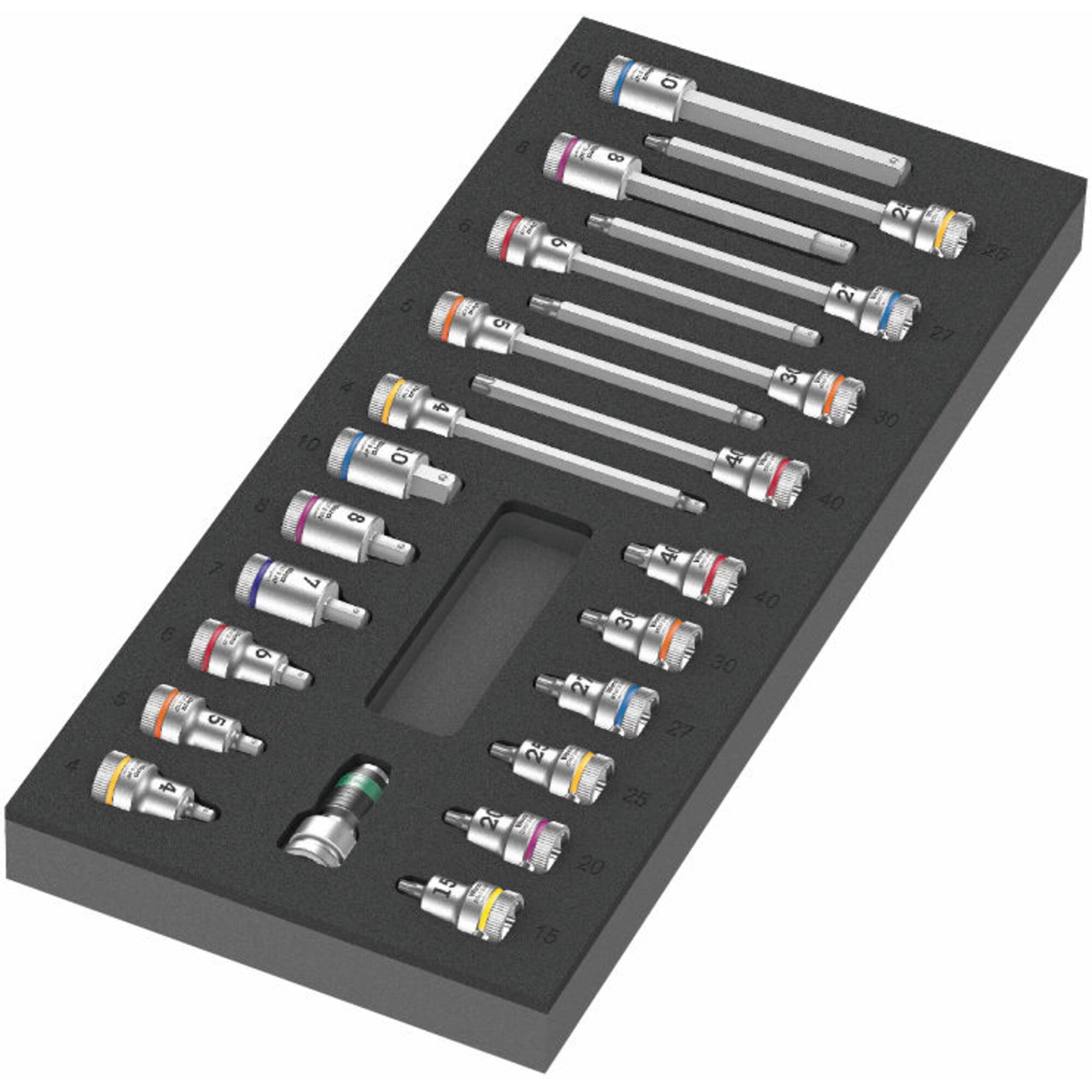 Wera Werkzeug-Set 9723 Schaumstoffeinlage Zyklop B 3/8