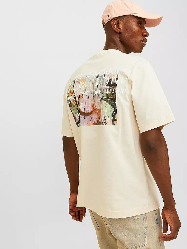 JACK & JONES T-Shirt JORBROOKLYN creme