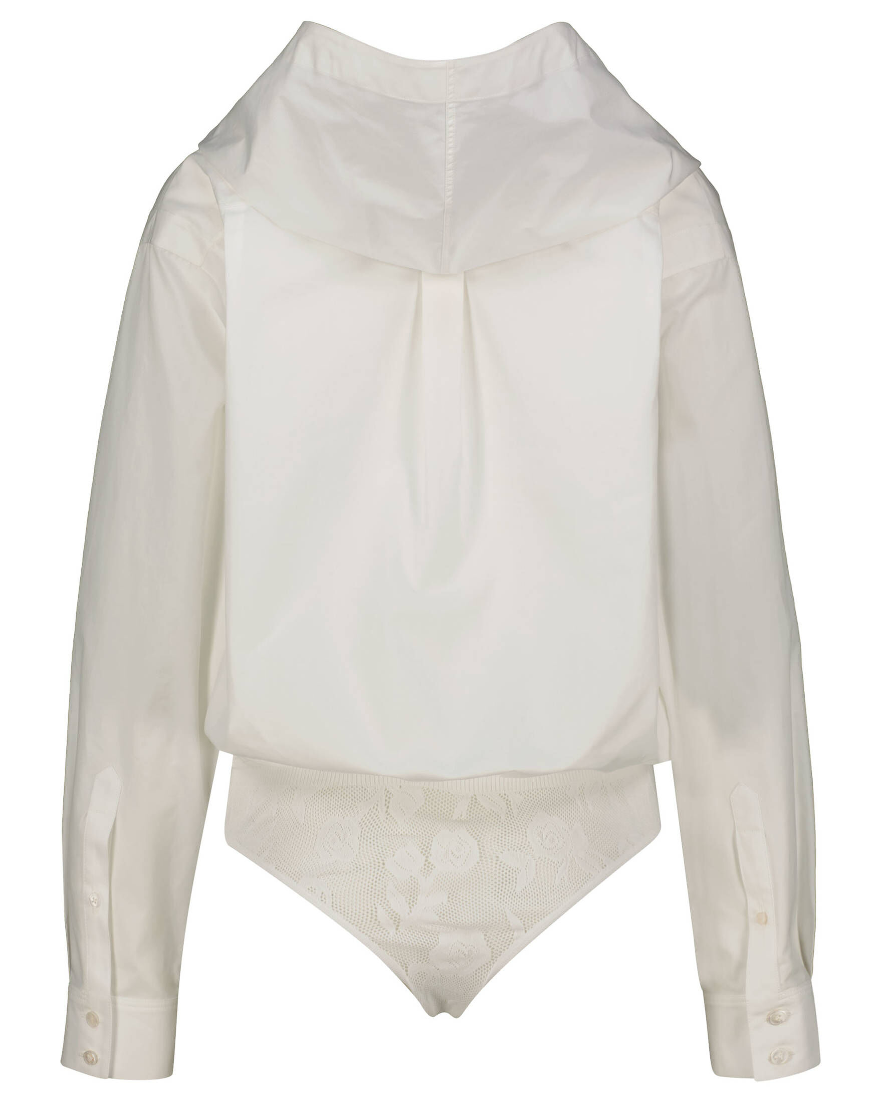 ALAÏA| Damen Blusenbody mit Kapuze