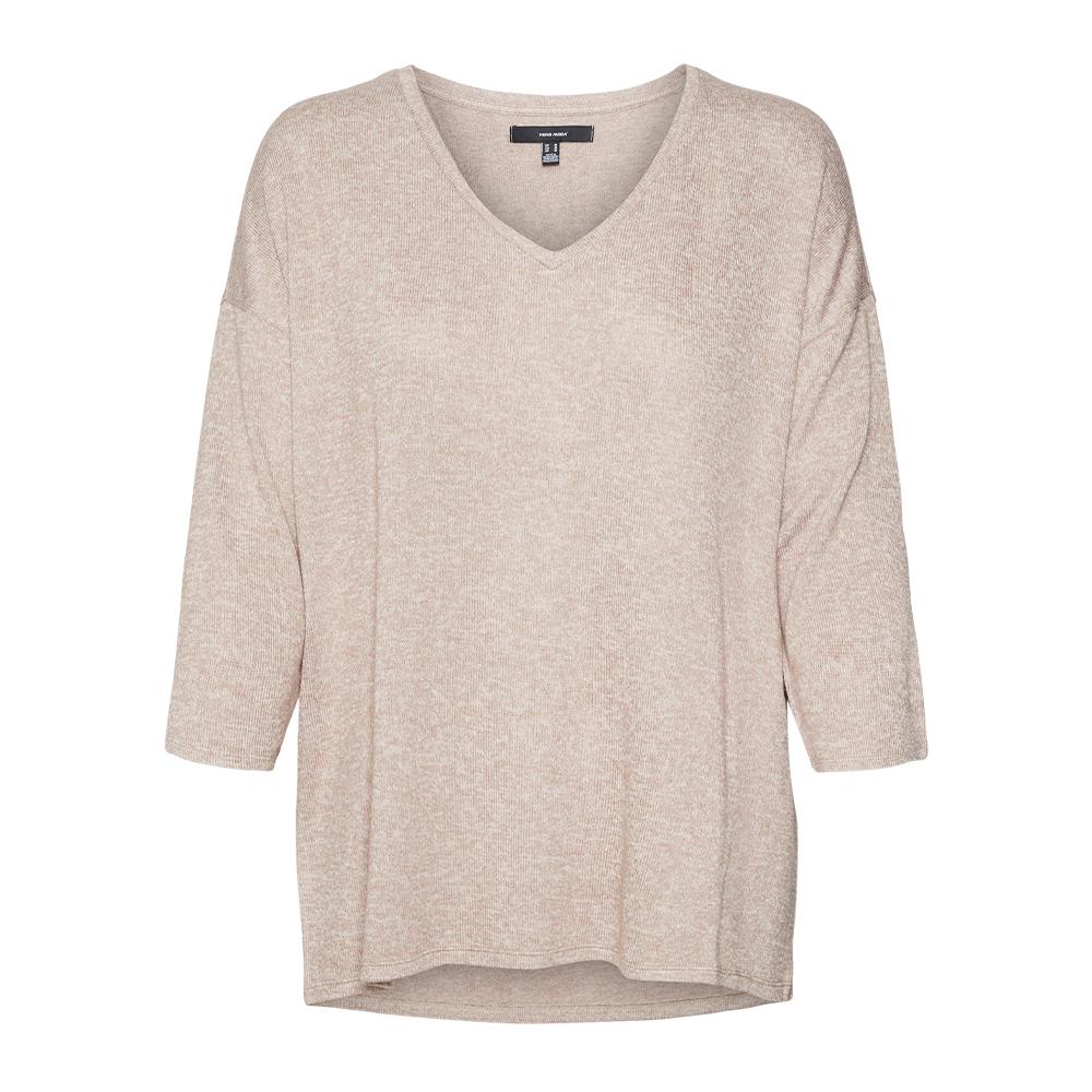 Vero Moda Pull Beige/Marron Femme Vero Moda Brianna 3/4