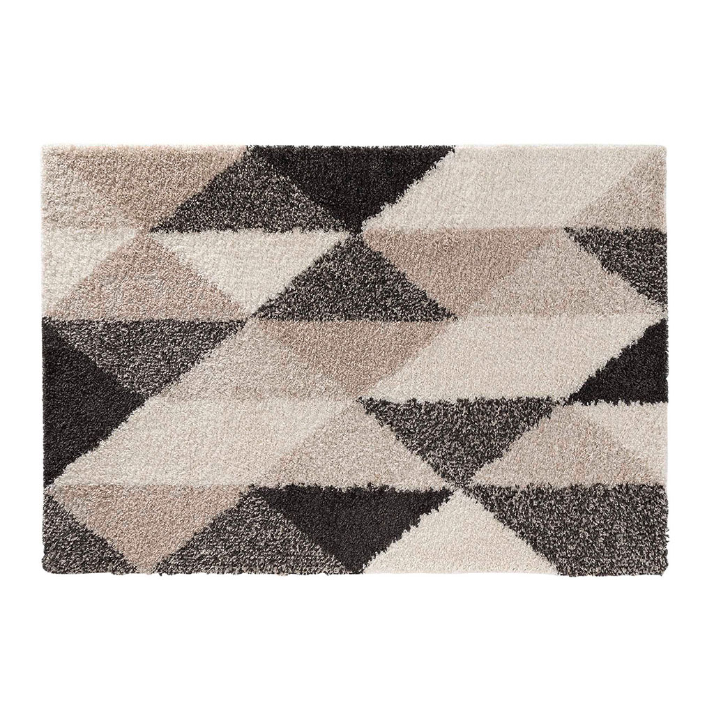 Tapis rectangulaire bouclette PRISM gris 120x170cm
