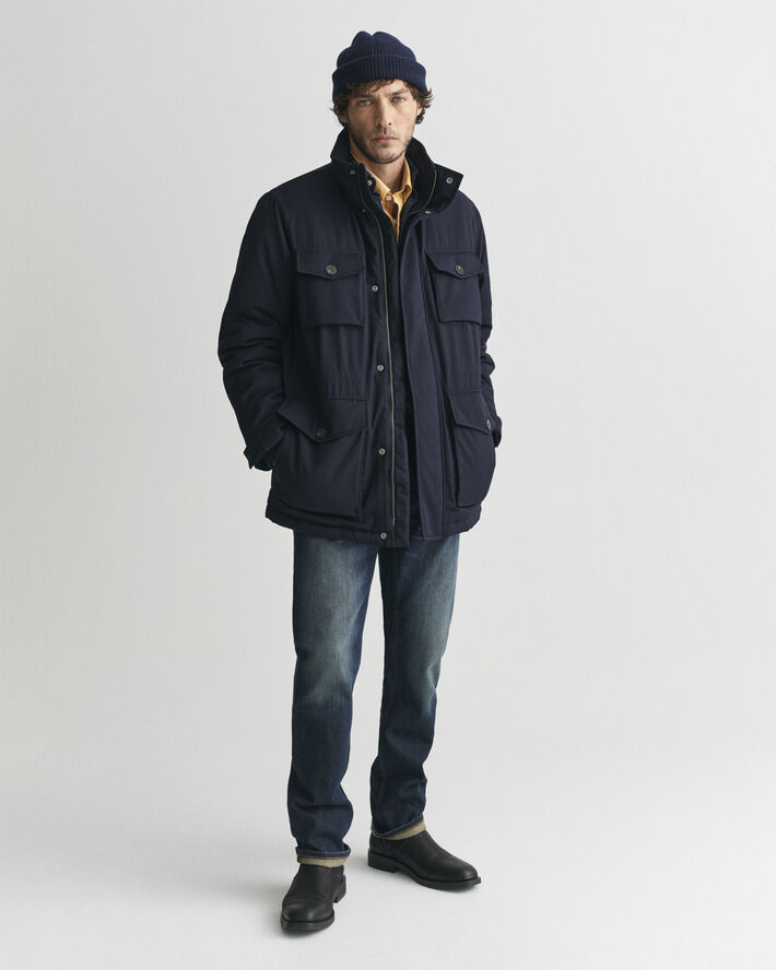 Gant FLANNEL FIELD JACKET Night blue