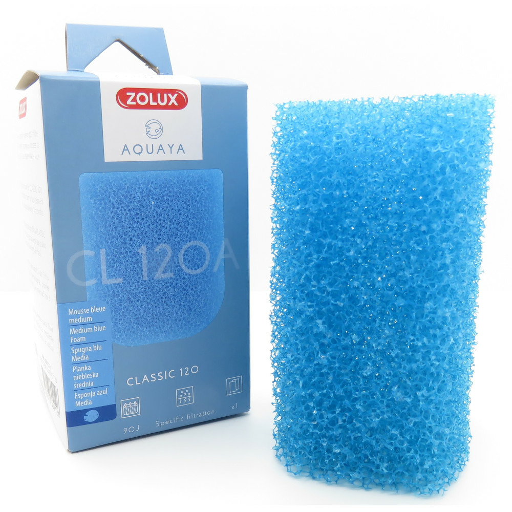 Mousse bleue medium cl 120 a pour pompe classic 120 pour aquarium