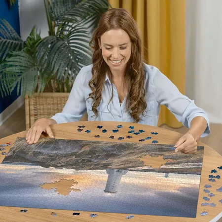 Ravensburger Puzzle - Magische Stimmung über dem Leuchtturm von Akranes, Island, 1500 Teile