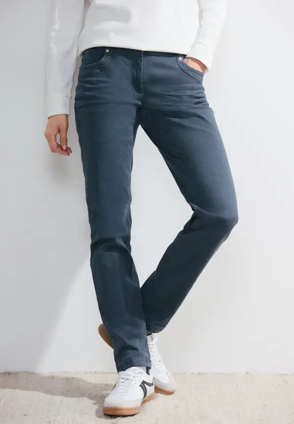 Slim Fit Baumwollhose - casual denim blue