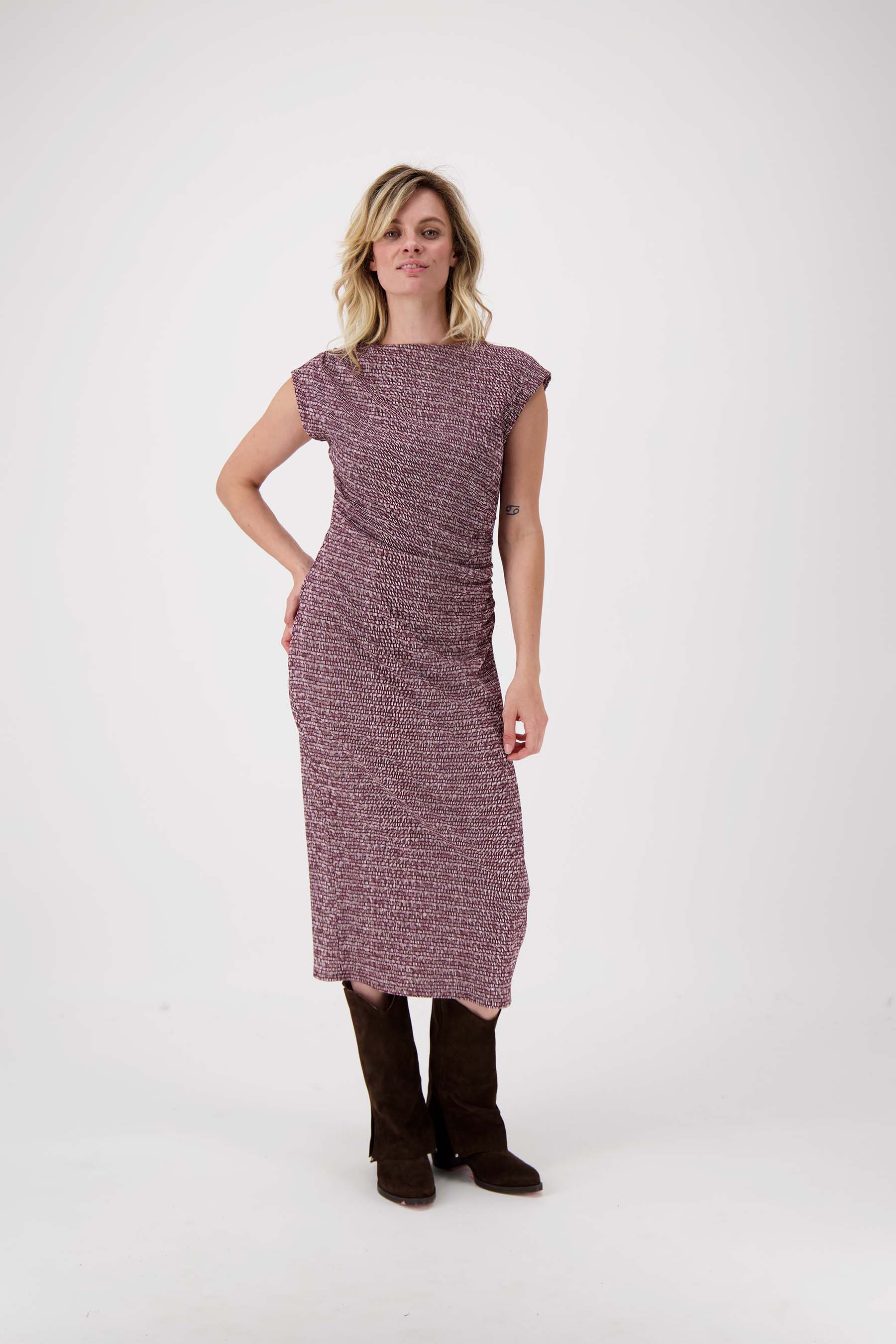 jersey jurk met grafische print