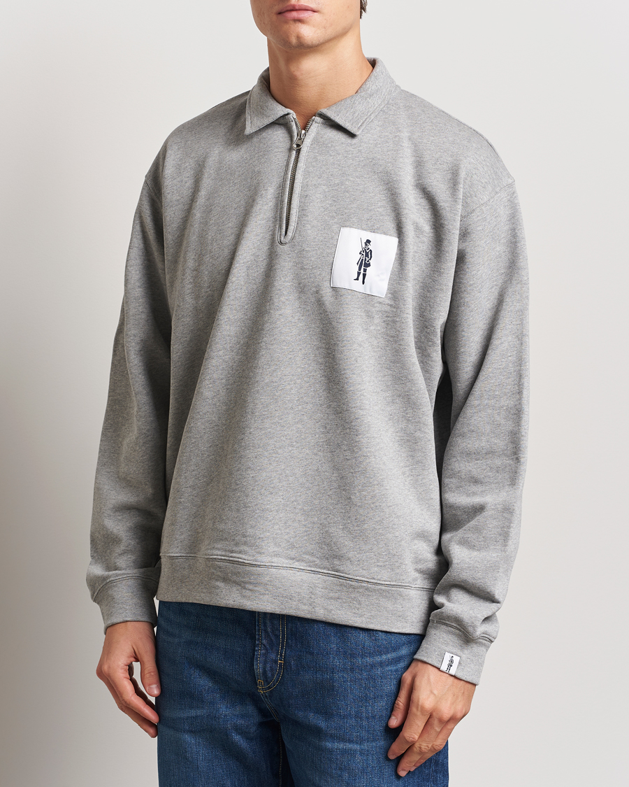 Mackintosh Dandyman Zip Sweat Grey Melange