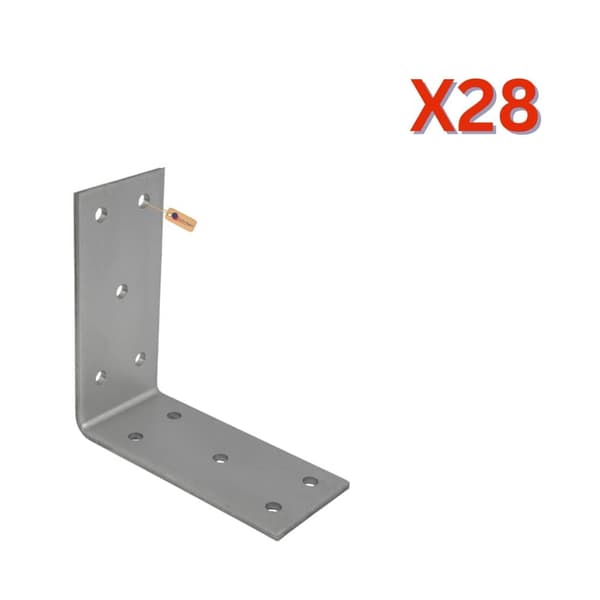 Vinkelbeslag 90x90x40x3 mm, 28 stk