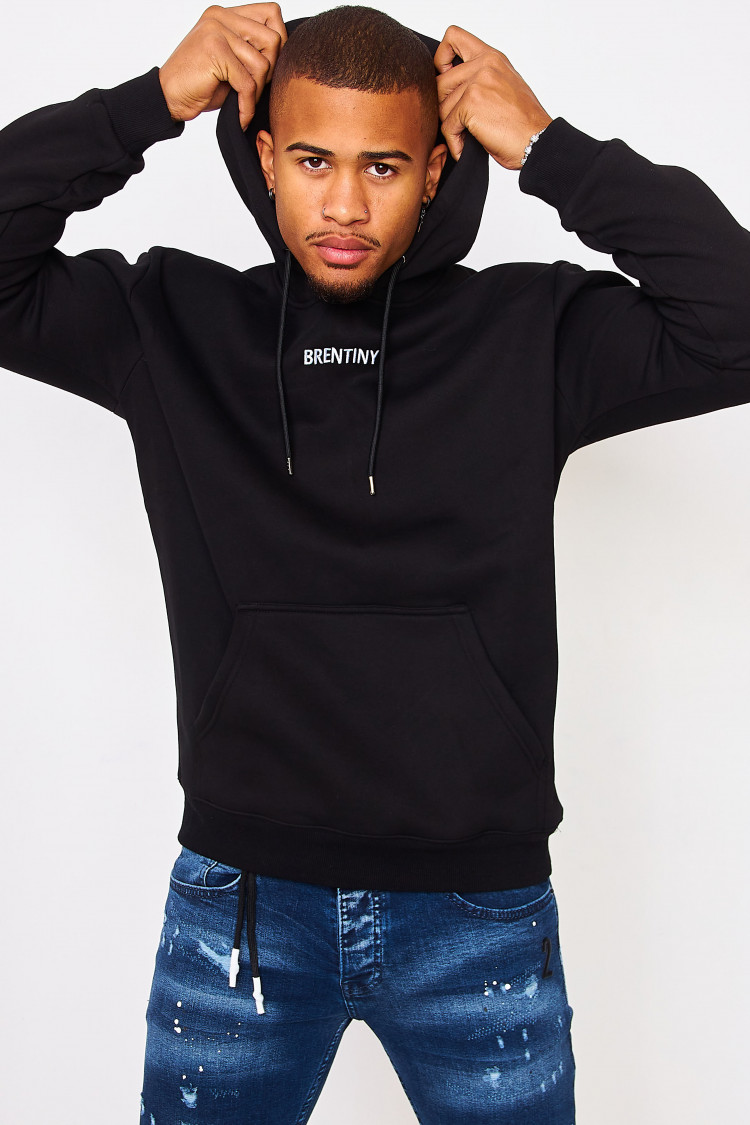 Sweat noir à capuche Brentiny