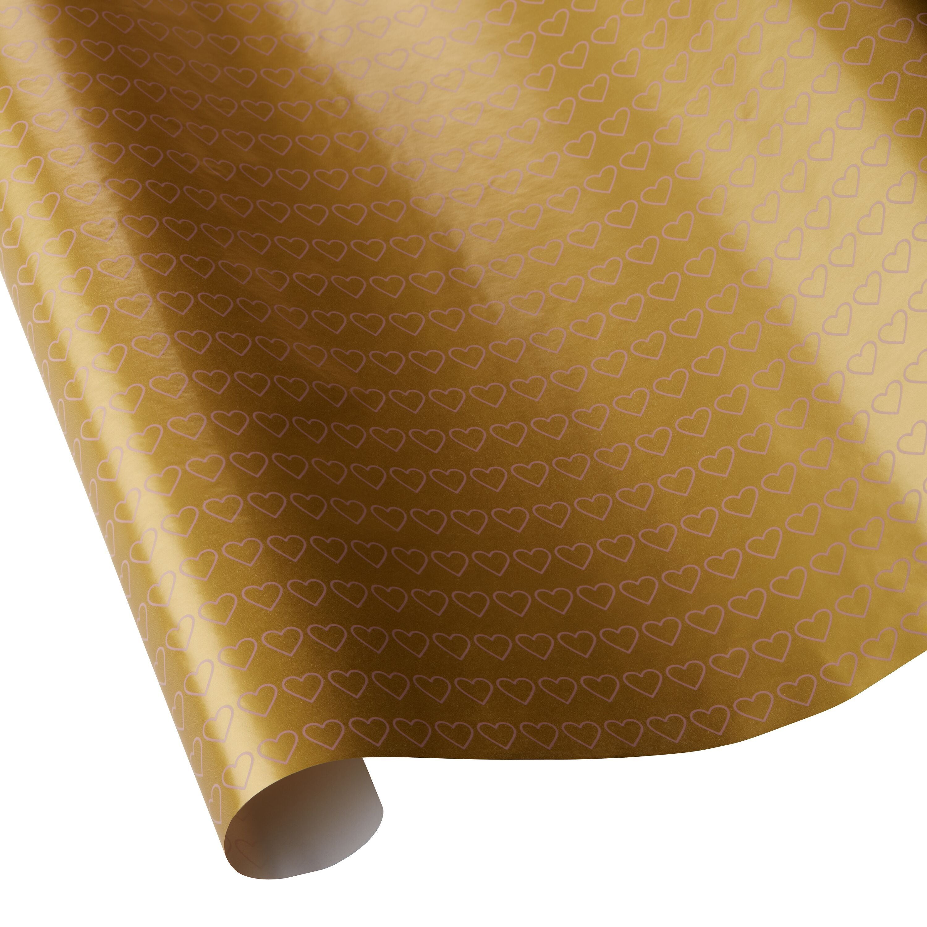 MI CASA ES SU CASA Geschenkpapier gold - Gold, Rosa / B: 70.0 cm