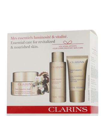 Clarins Nutri-Lumière Set mit Creme Jour, Nuit & Lotion 50ml-15ml-50ml