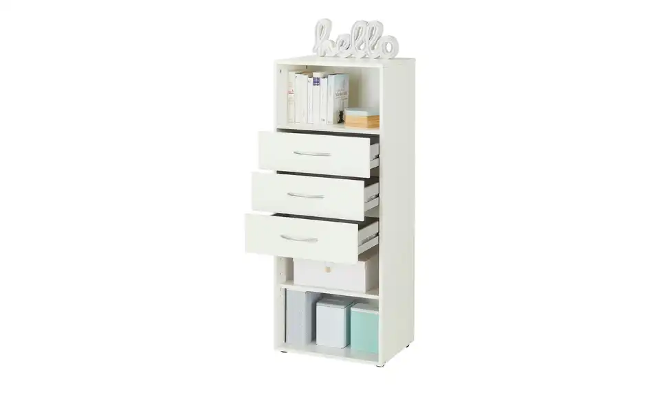 Regal Multischrank-System 50 cm 126 cm Weiß