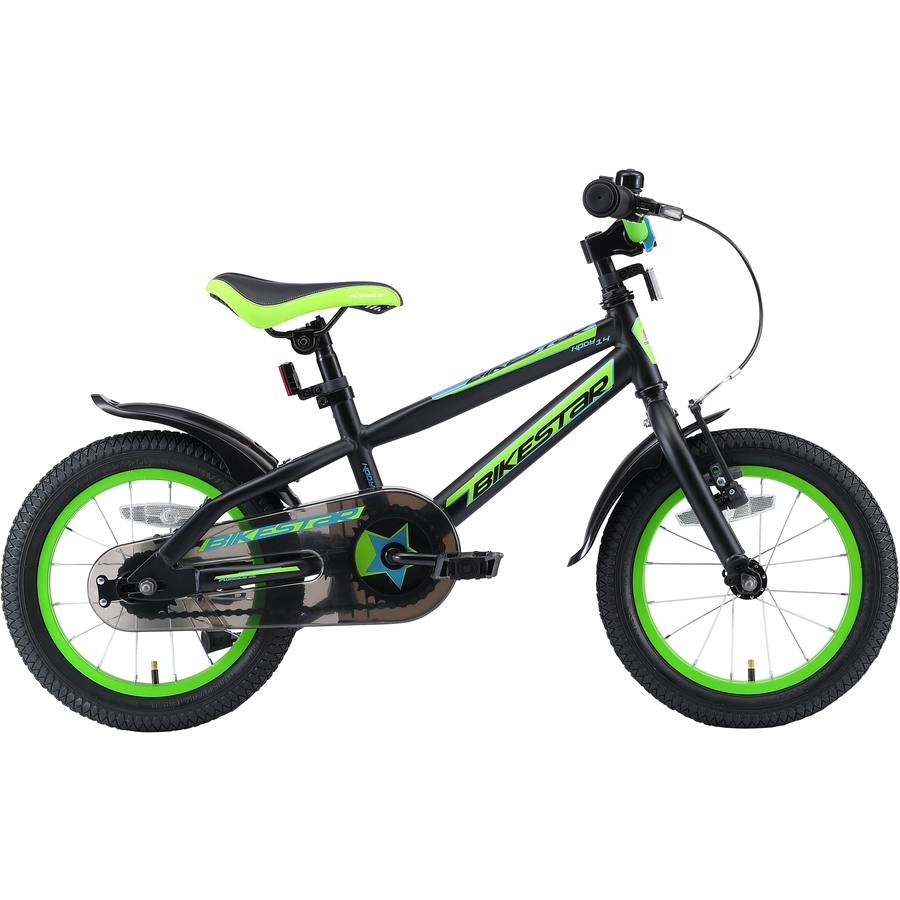 Bikestar Kinderrad 14 Zoll Urban Jungle schwarz, grün