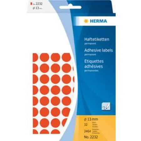 HERMA Etikett Farbpunkt rot Ø 13mm 2646 Stück