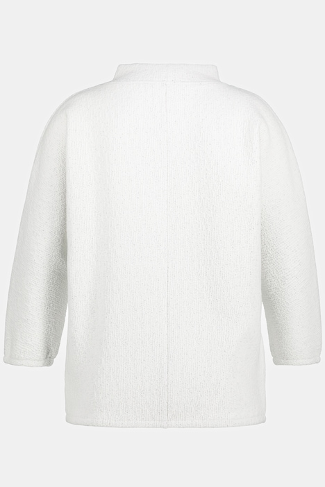 Sweatshirt, Oversized, Stehkragen, 3/4-Fledermausarm