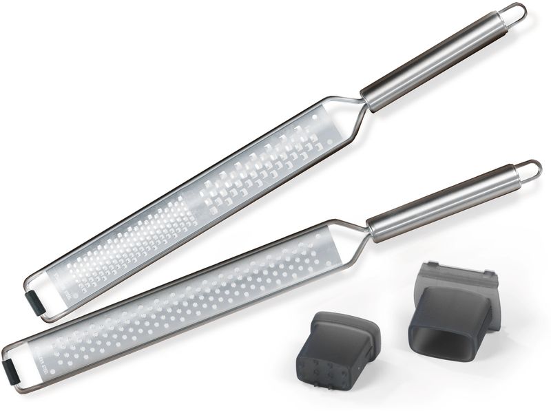 MAXXmee Käsereibe 2 Stück, Silber Reibe-Set für Käse