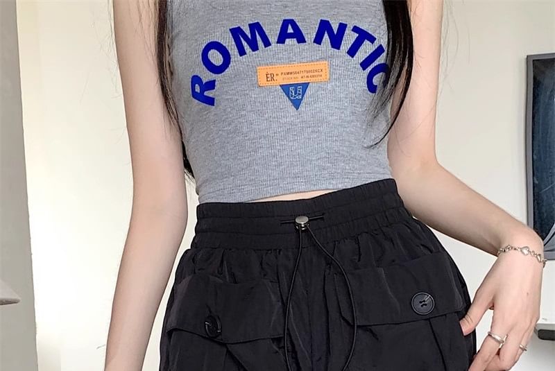 Honey River - Hoge taille, effen, wijde cargoshorts