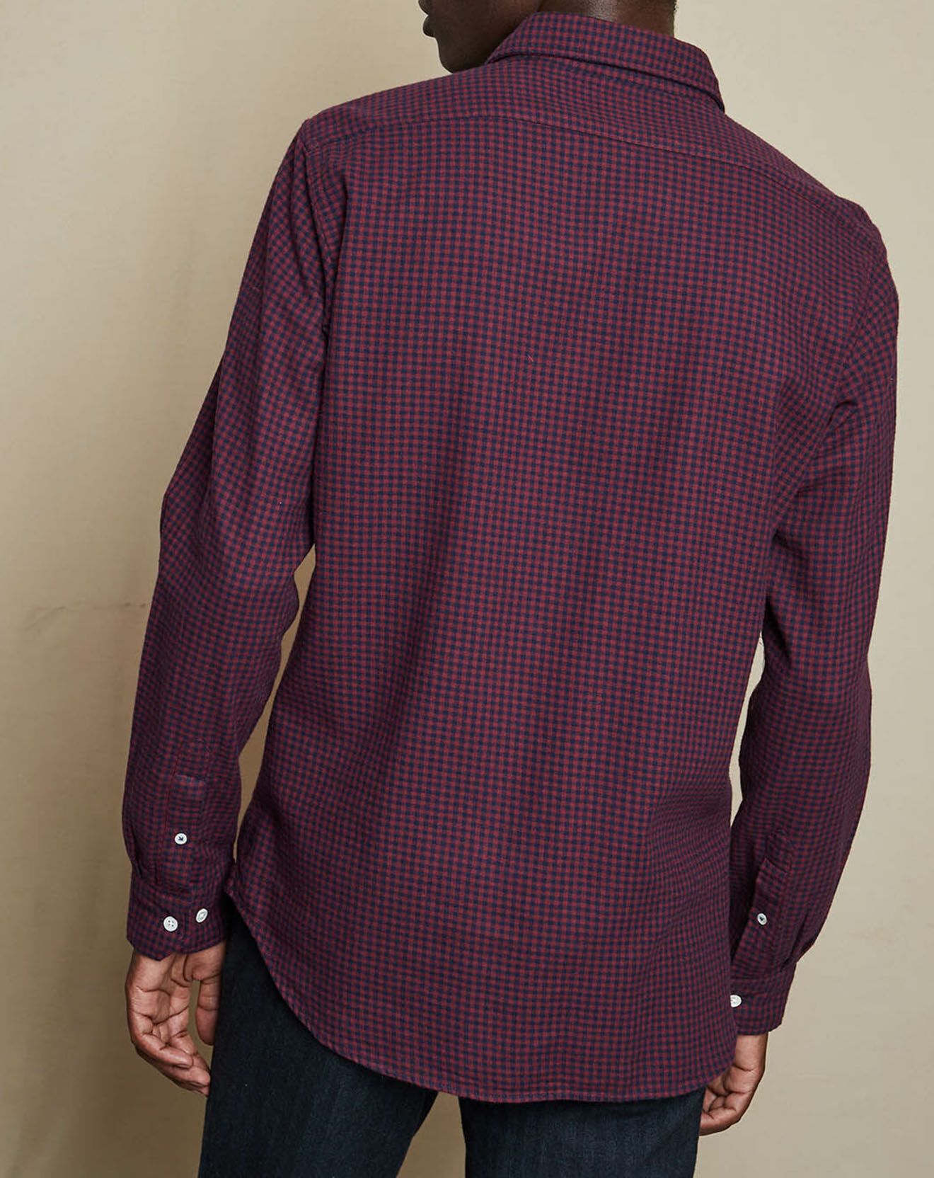 Hartford Chemise Slim Sammy à carreaux marine/rouge