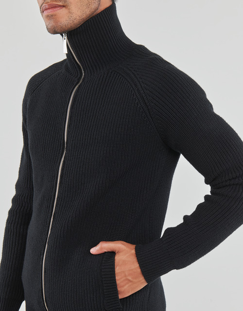 Harrington - ZIPPED TRUCKER SWEATER - Noir