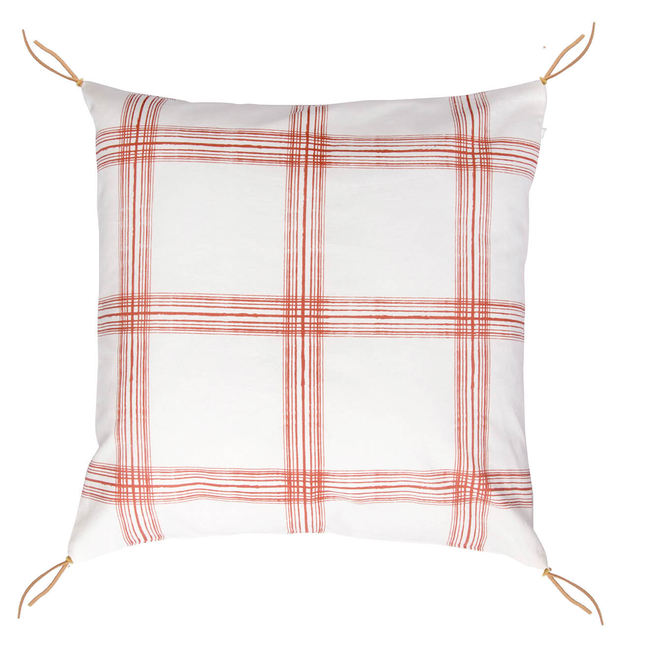 Febronie Housse de coussin Madras terracotta - 50x50 cm
