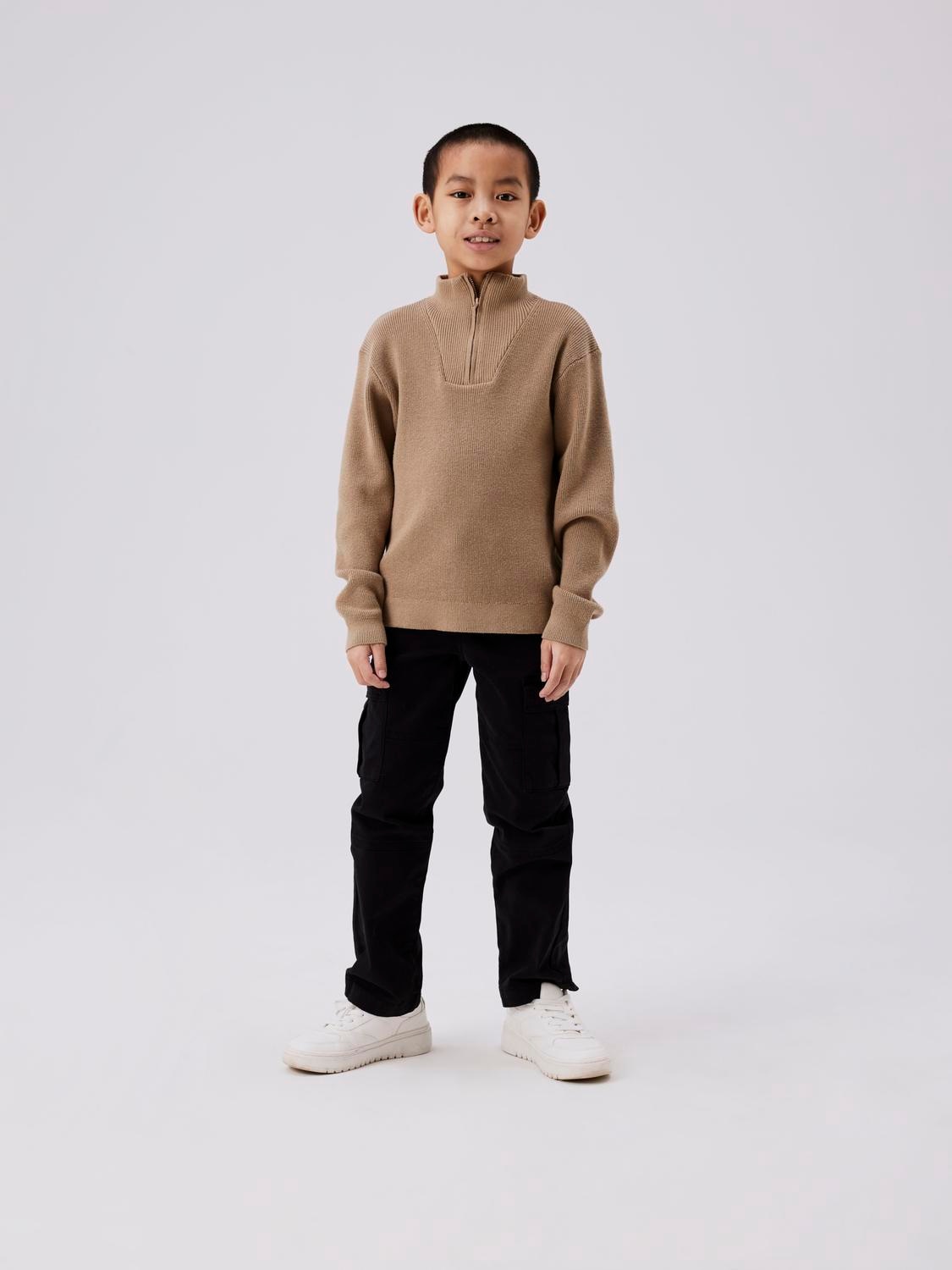 Name It Strickpullover »NKMNESOLLE LS KNIT NOOS«, mit Troyer-Kragen