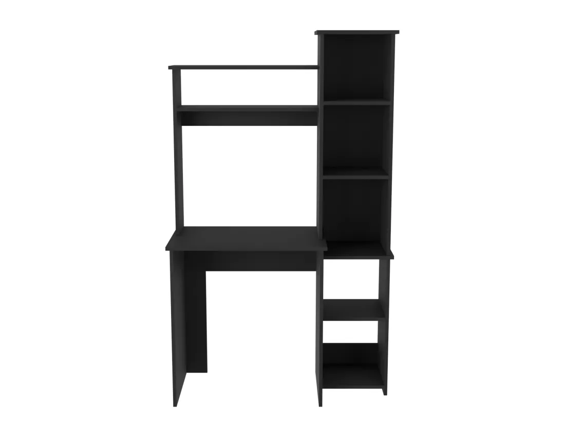 Bureau Versailles avec étagère , 162.30 cm X 98.29 cm X 45.21 cm , Noir
