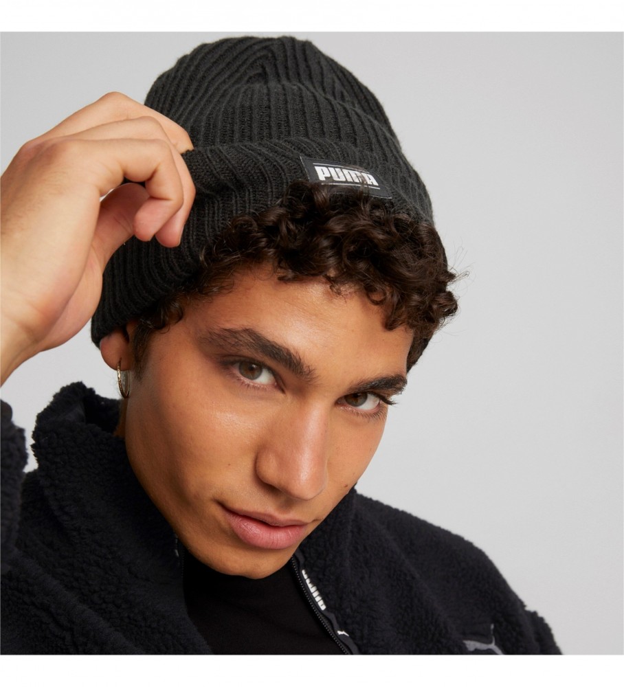 Gorro Puma Classic com punho canelado preto