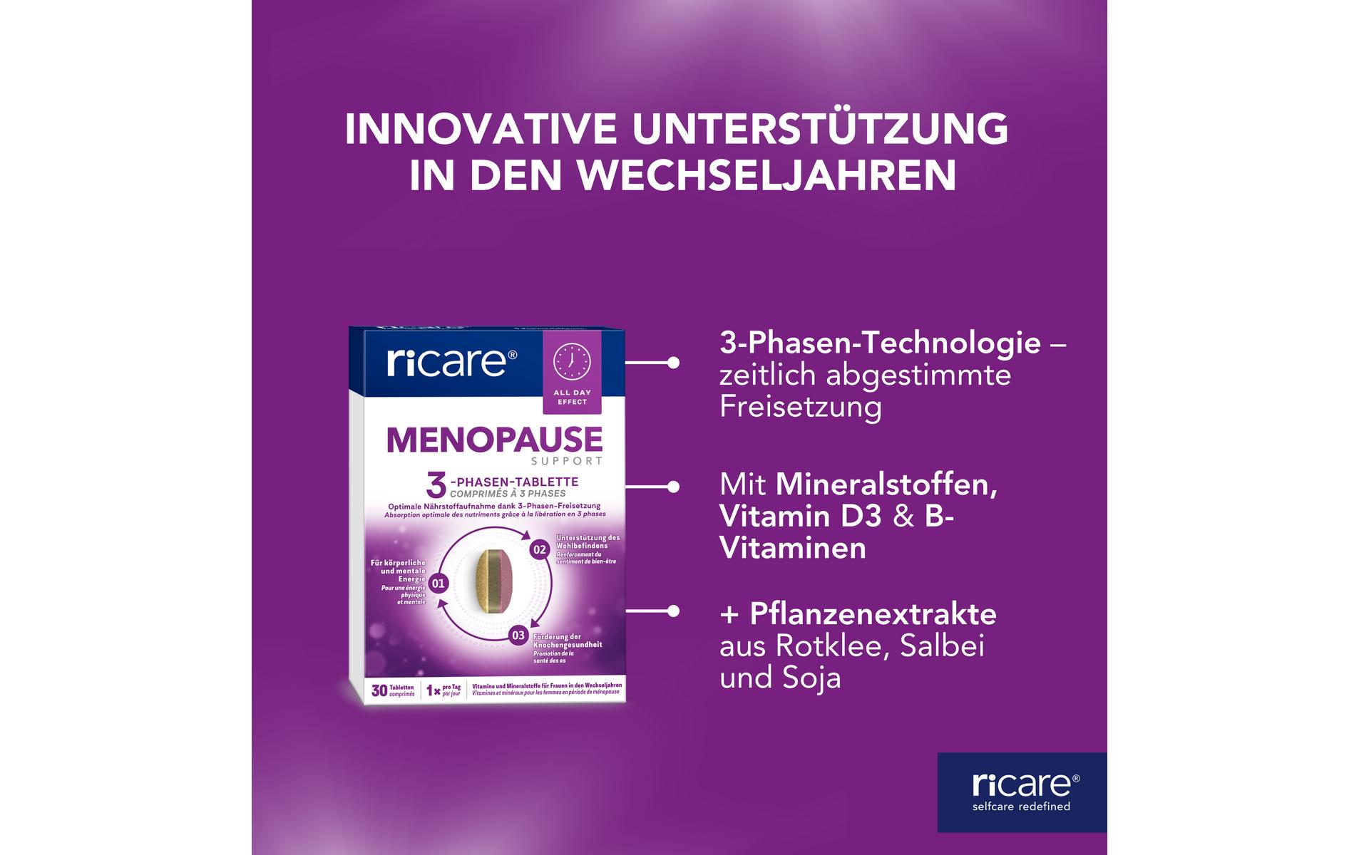 Tablette Menopausen Support 30 Stück3-Phasen-Tablette für Frauen in den Wechseljahren