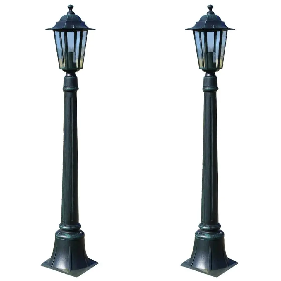 vidaXL - Tuinlamp - Groen - Aluminium