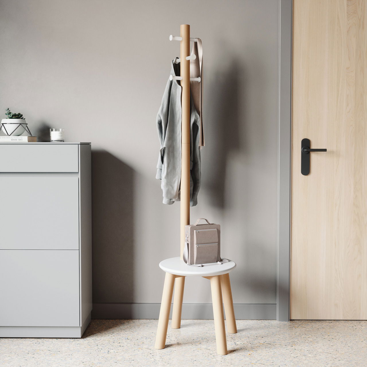 Umbra Garderobenständer/Hocker PILLAR