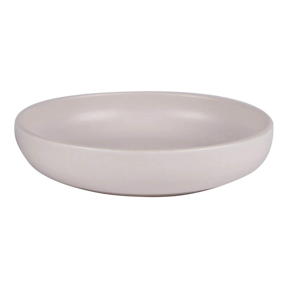 Assiette creuse Uno crème 22 cm (lot de 6) Table passion