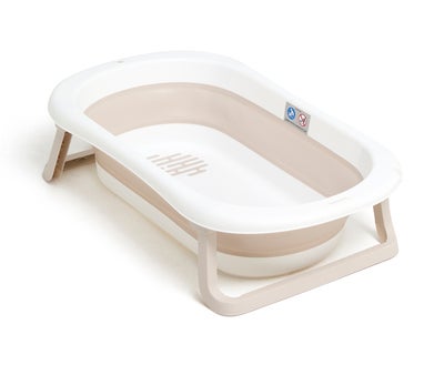 Beemoo CARE Assist Sammenleggbar Badebalje, White/Beige