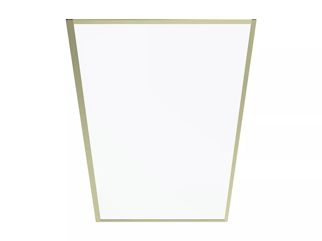 Pare baignoire doré style industriel - 80 x 140 cm - Verre trempé - BRADENTON
