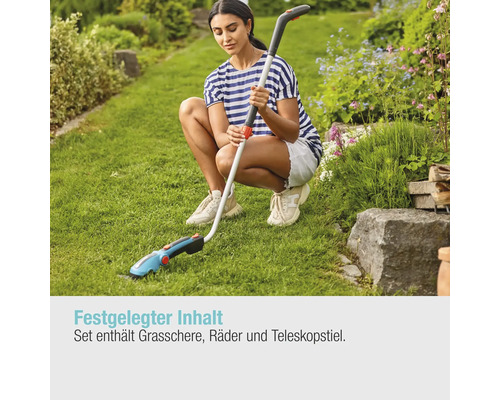 GARDENA ComfortCut Li 3.0Ah snoerloze grasschaar incl. USB-C oplaadkabel en handgreep