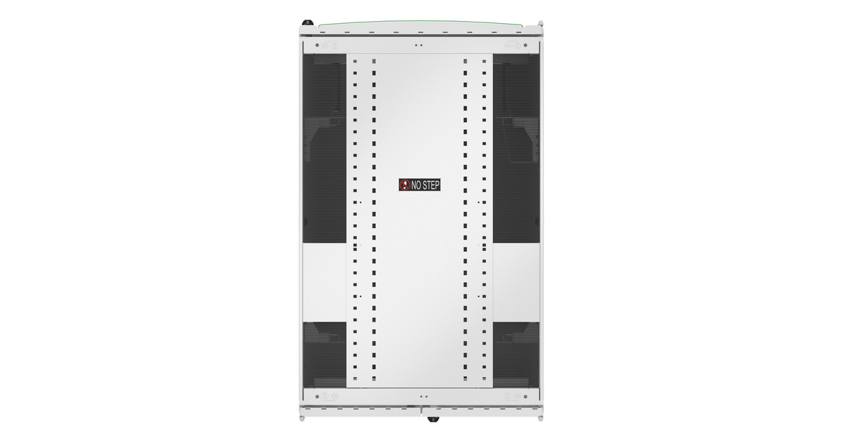 APCNetShelter SX AR3340W2, 42U server rack  (Wit/groen, 1991H x 750B x 1200D mm, met zijpanelen)