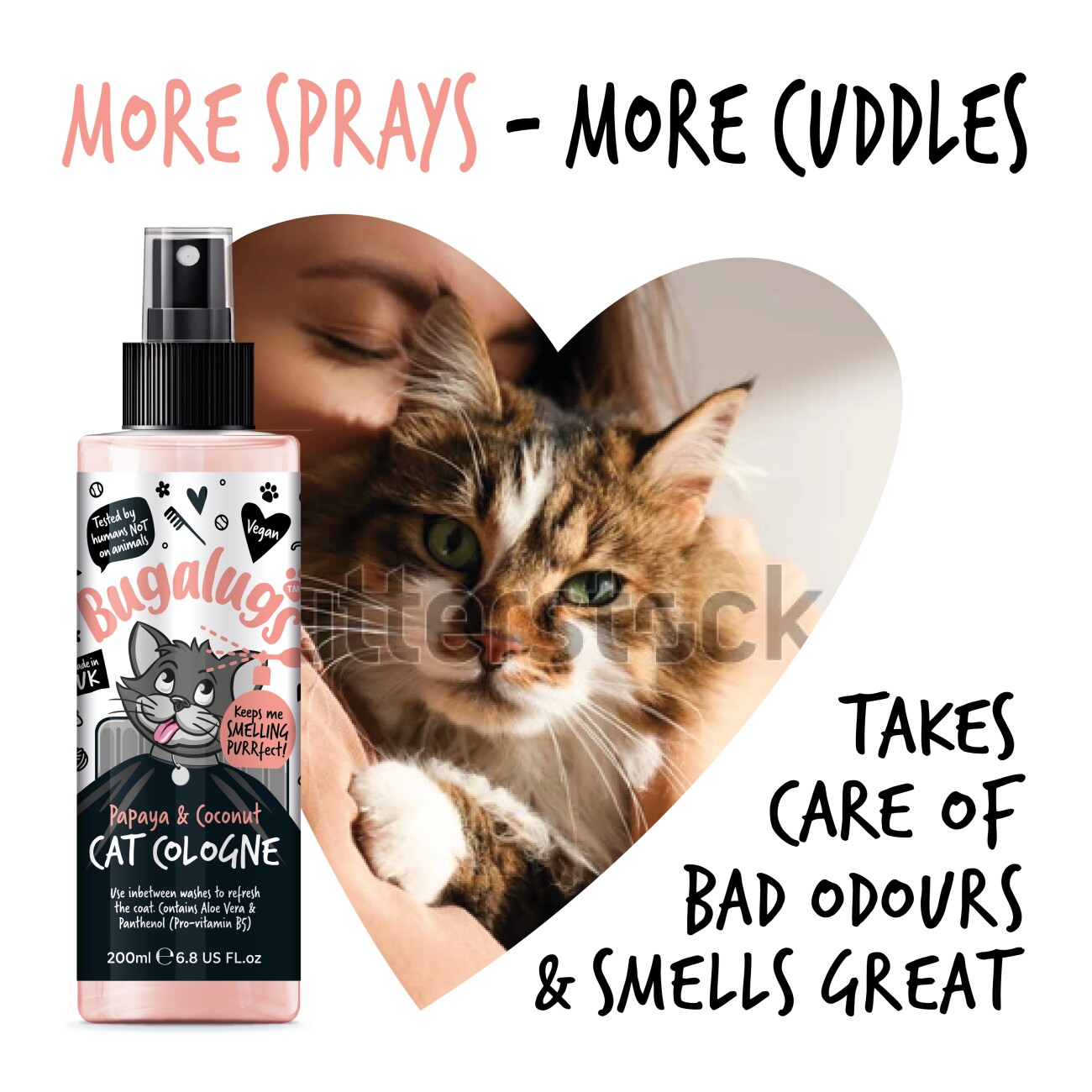 Bugalugs Katzenparfüm Papaya Kokos 200 ml