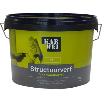KARWEI structuurverf mat wit 2,5 liter