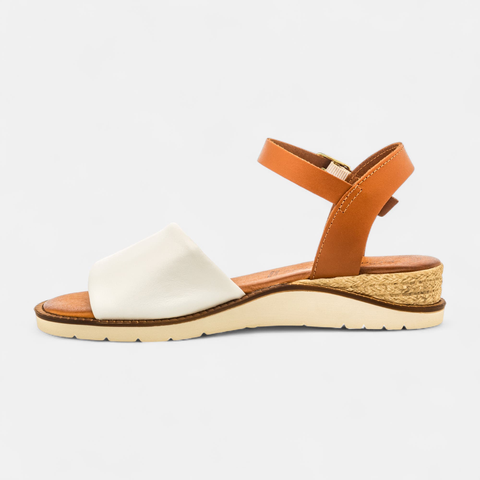 Nu-pieds Femme en cuir blanc