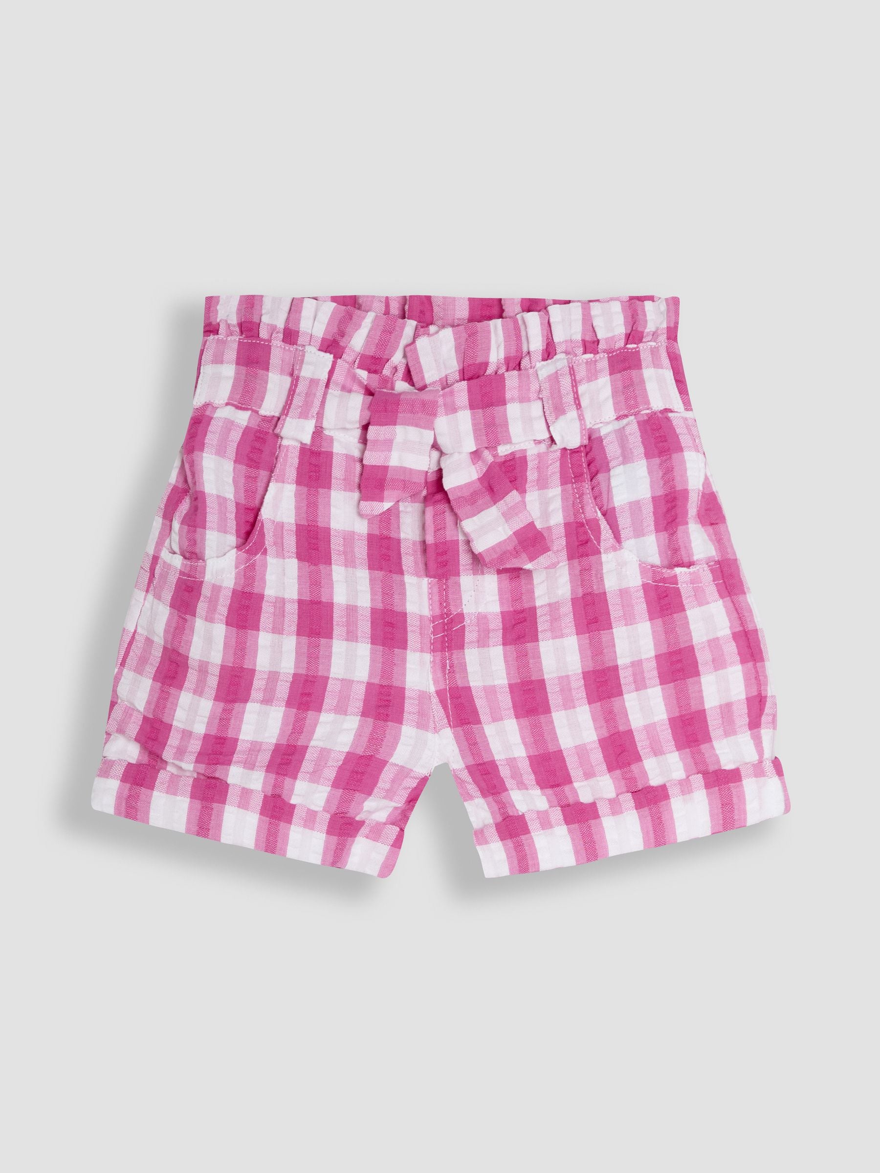 JoJo Maman Bébé shorts met Stropdas in de taille en omgeslagen zoom
