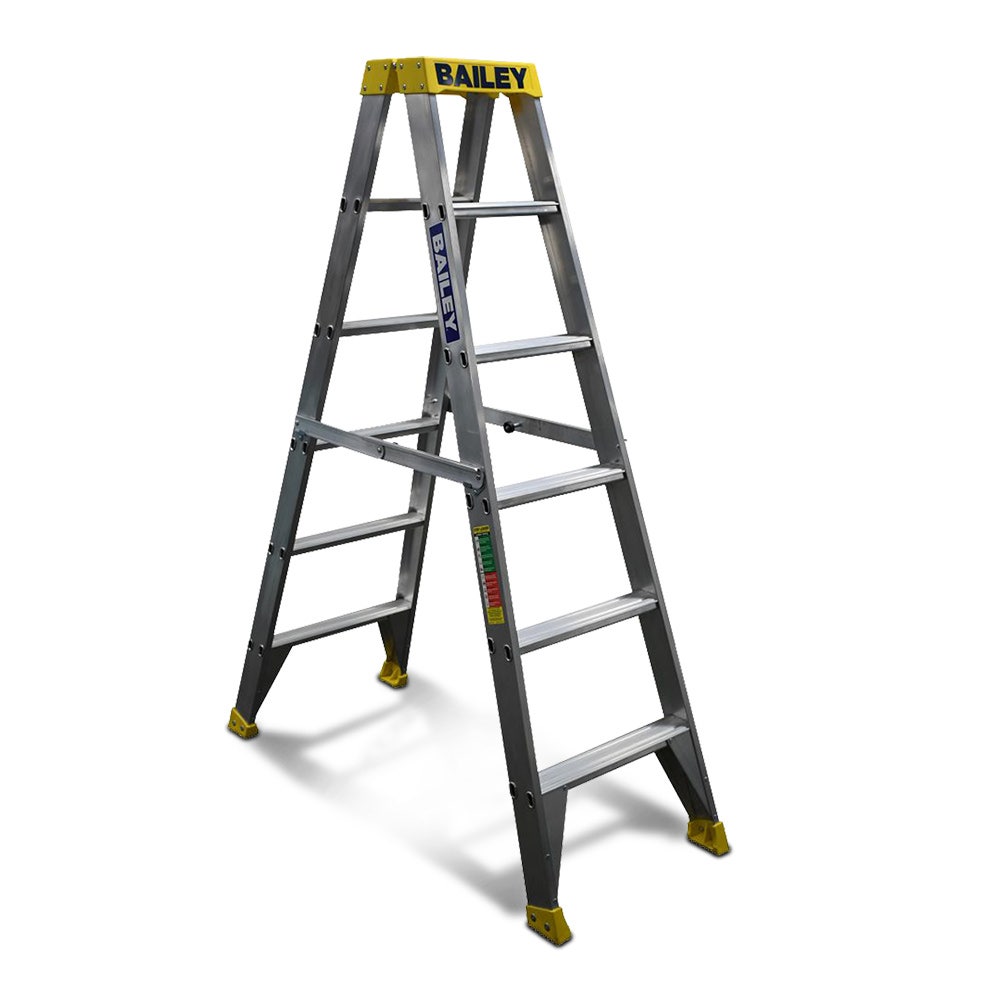 BAILEY 1.8m 150kg Step 6 Pro Aluminium Double Sided Ladder FS13963