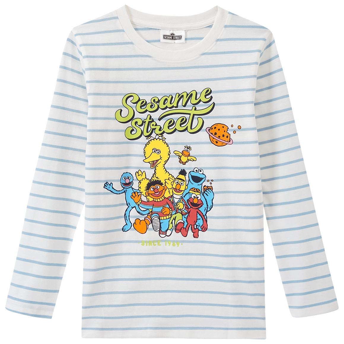 Topolino Sesamstraße Langarmshirt mit Print weiss