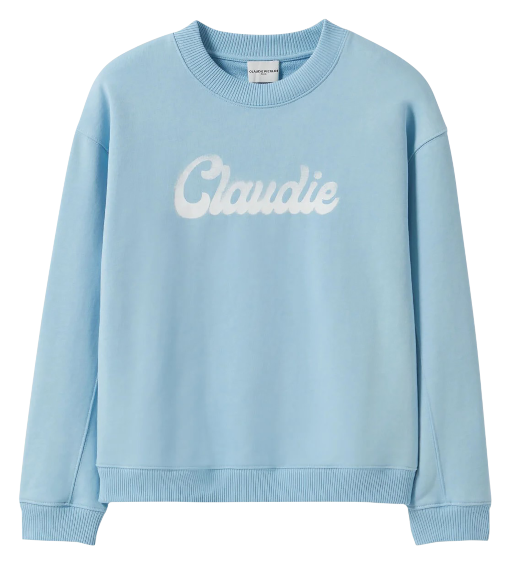Sweatshirt ample imprimé en coton | Bleu