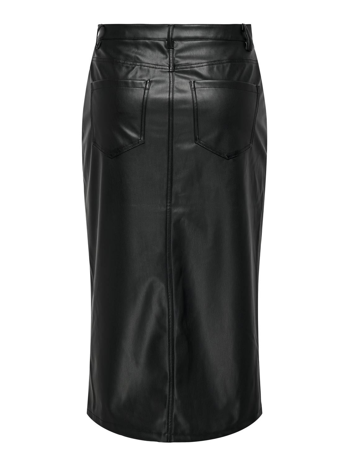 ONLKIRI Kunstlederrock Black
