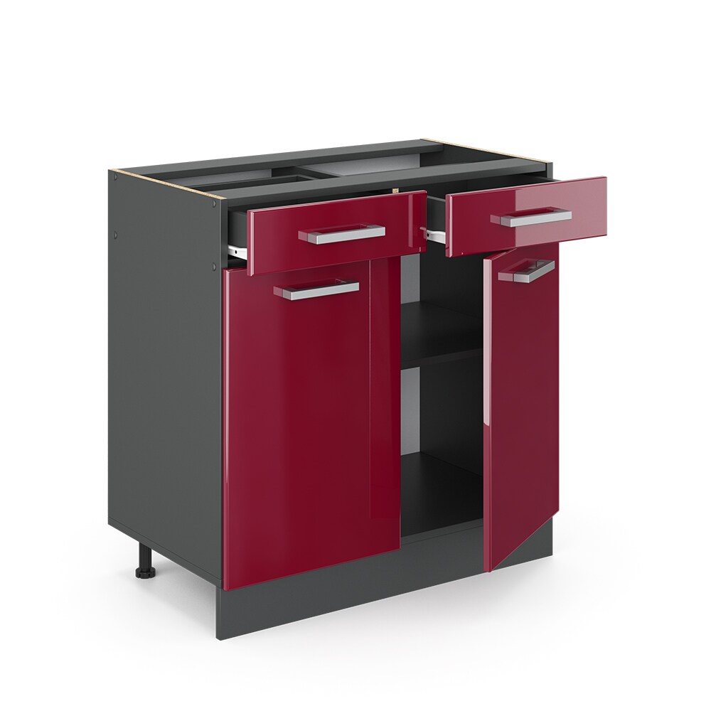 VICCO Küchenschrank Unterschrank Schubunterschrank 80 cmR-Line Anthrazit