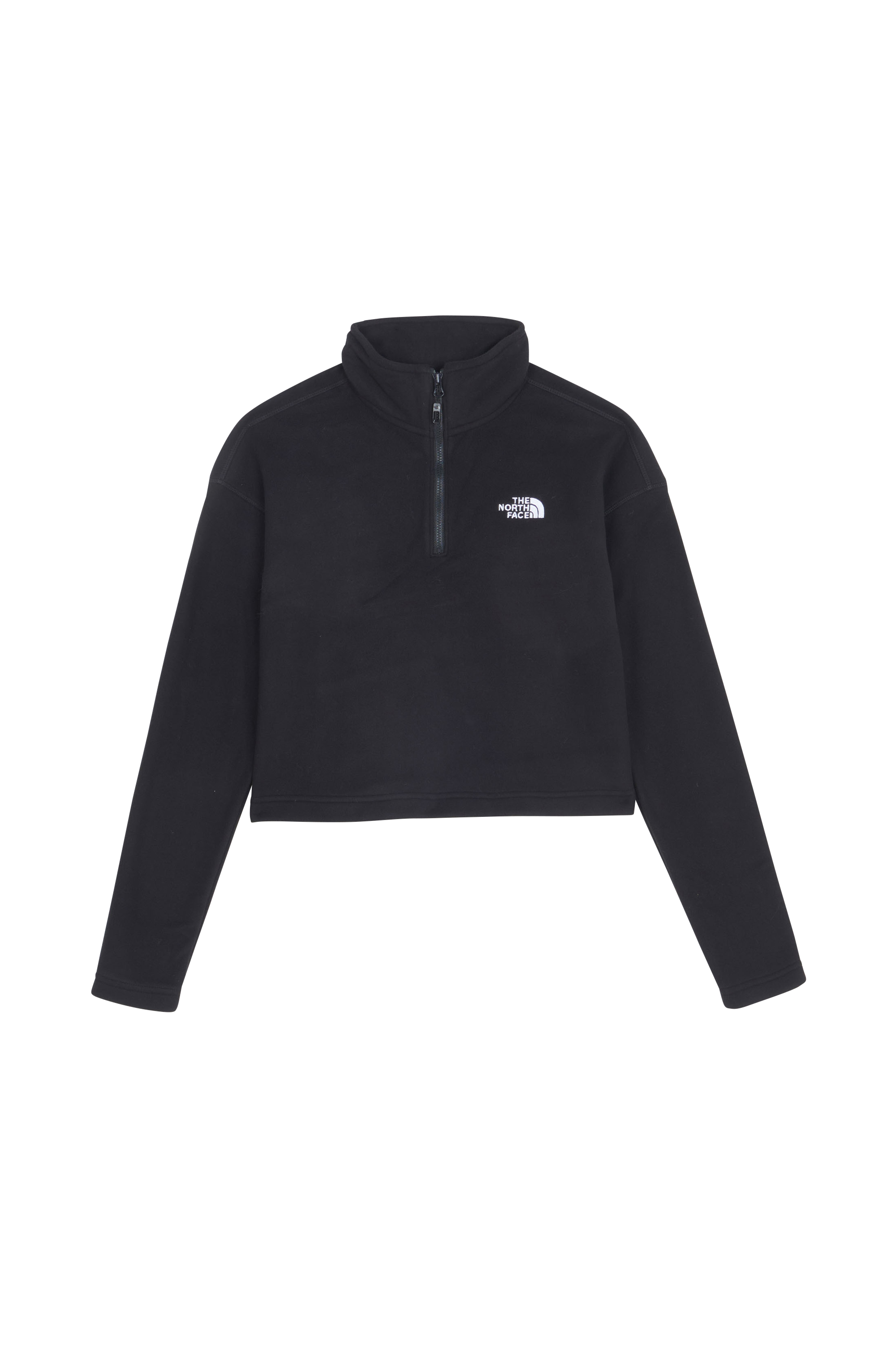 THE NORTH FACE Sweatshirt W 100 GLACIER CROPPED 1/4 ZIP Noir