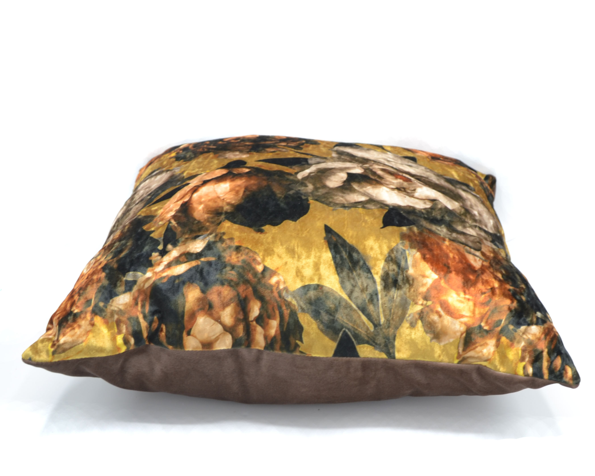 Kussen antique rose okergeel 45 x 45 cm