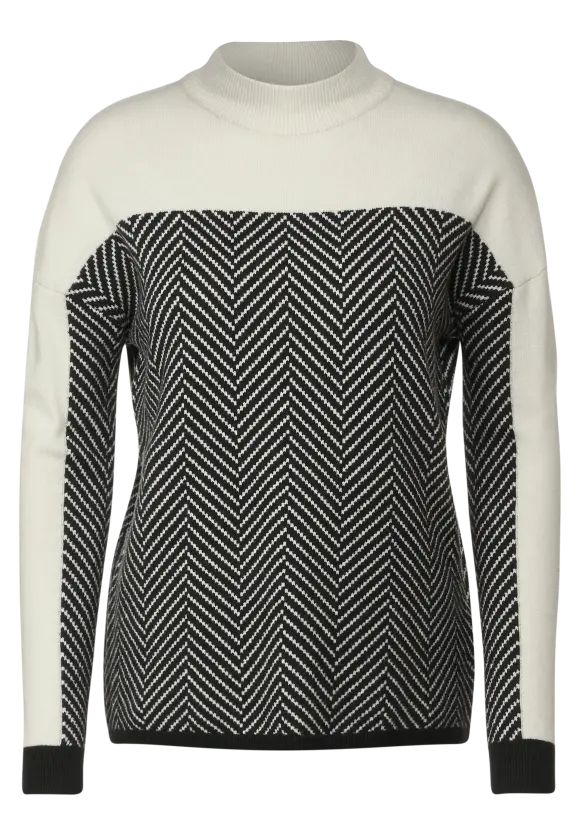 Pullover mit Muster - Black