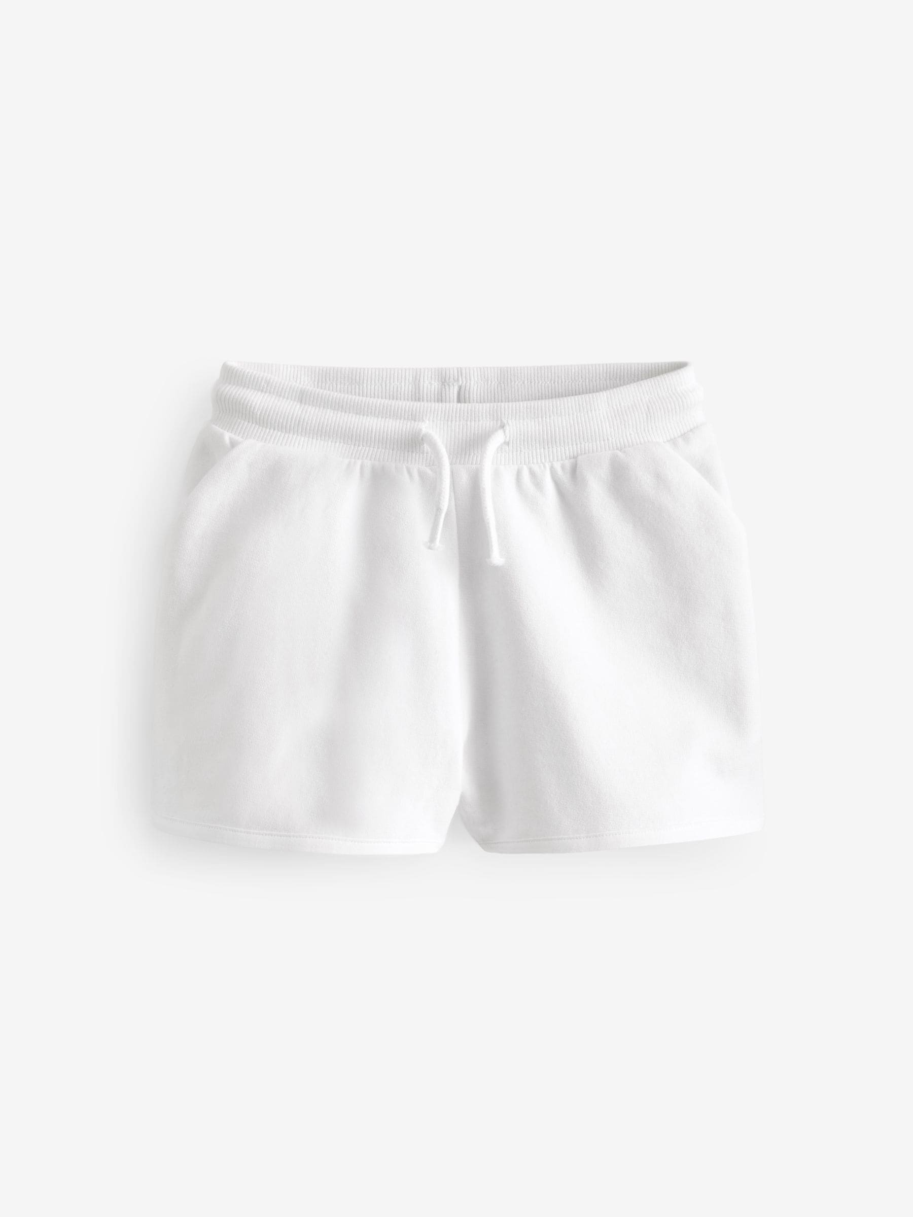 Wit effen - Jersey short (3-16 jr)